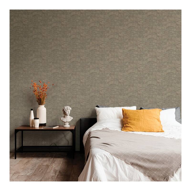 Brewster Hydra Light Grey Geometric Wallpaper - 21 x 396 x 0.025