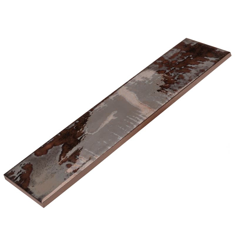 Merola Tile Joliet Dark Amber 3" x 12" Ceramic Wall Tile