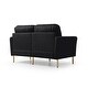 preview thumbnail 4 of 17, JASIWAY Modern Upholstered Velvet 2-Seater Sofa with Metal Legs