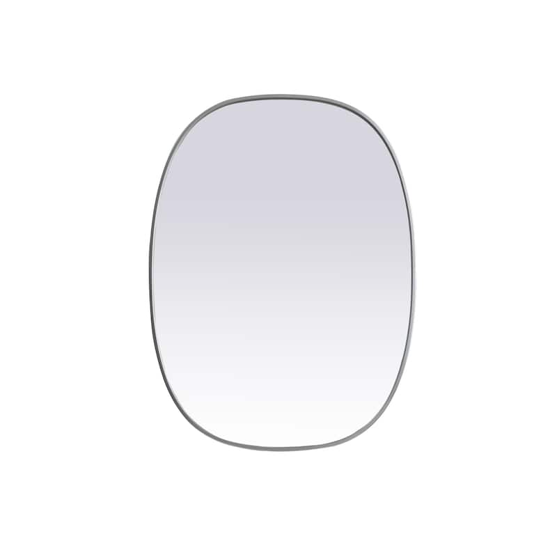 Elegant Lighting MR2B3040 Brynn 30" W x 40" H Modern Oval Bathroom - Silver