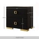 preview thumbnail 19 of 23, CraftPorch 3 Piece Bedroom Nightstands Set Luxurious Velvet Tufted Platform Bed