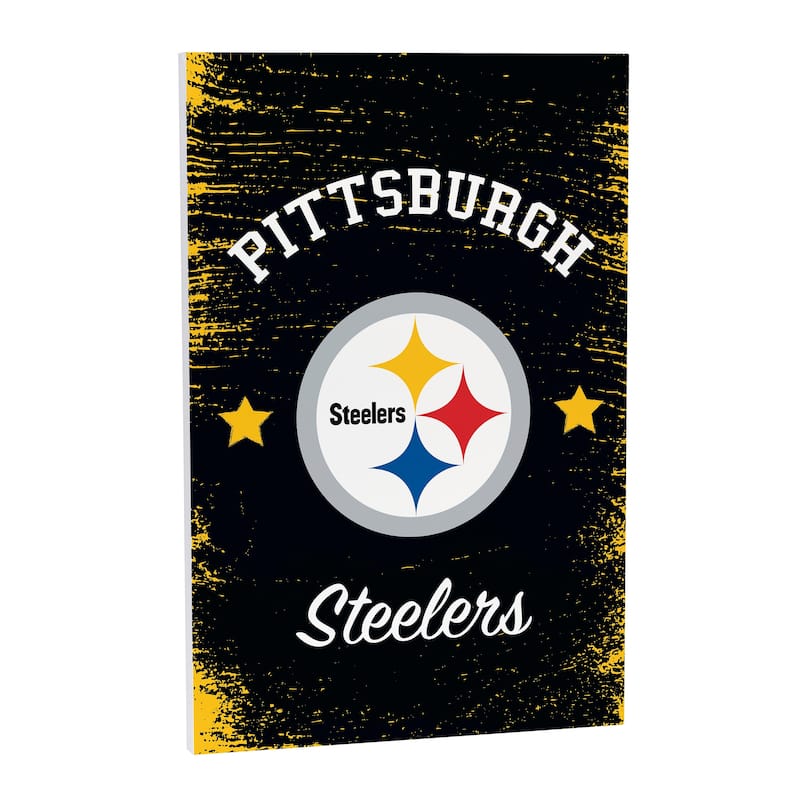 Pittsburgh Steelers Wooden Door Decor Wall Sign - Multi-Color - 16 x 24