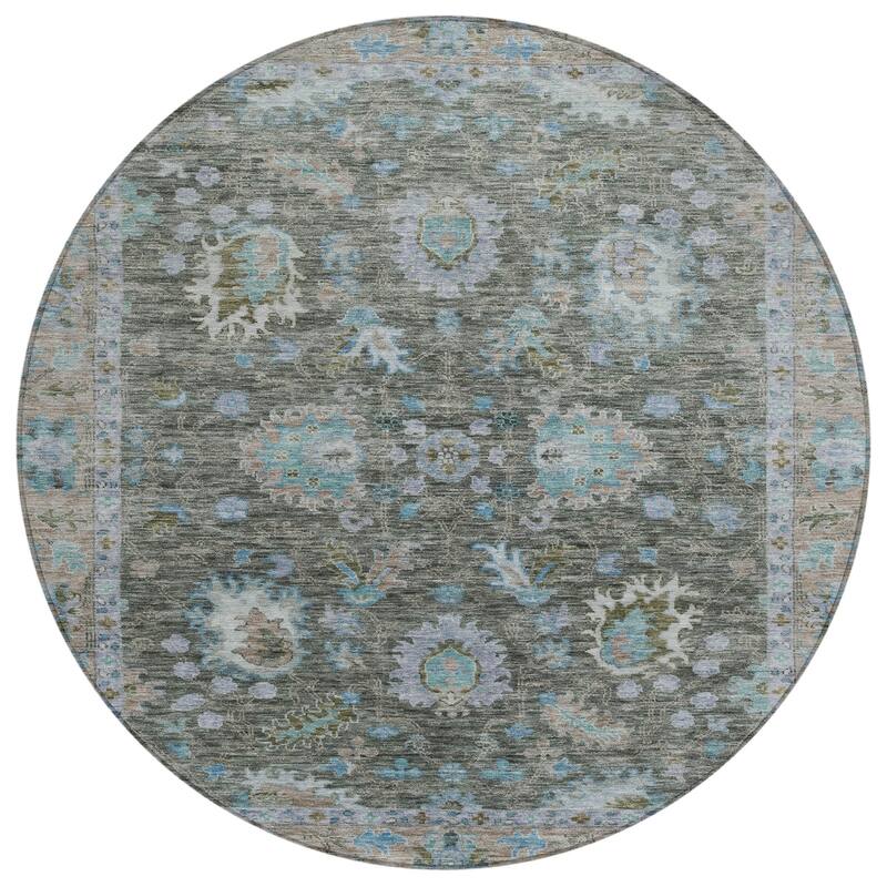 HomeRoots Floral Traditional Rectangle Outdoor Rug