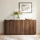 preview thumbnail 2 of 50, Spruce & Spring 70-inch Wide Modern Sideboard Cabinet with Semi-Cylindrical Columns Walnut