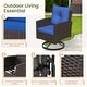 preview thumbnail 4 of 8, Outdoor Swivel Rocker Patio Chairs Set of 2 with Coffee Table &Cushions, Rattan Bistro Set for Porch, Backyard, Balcony
