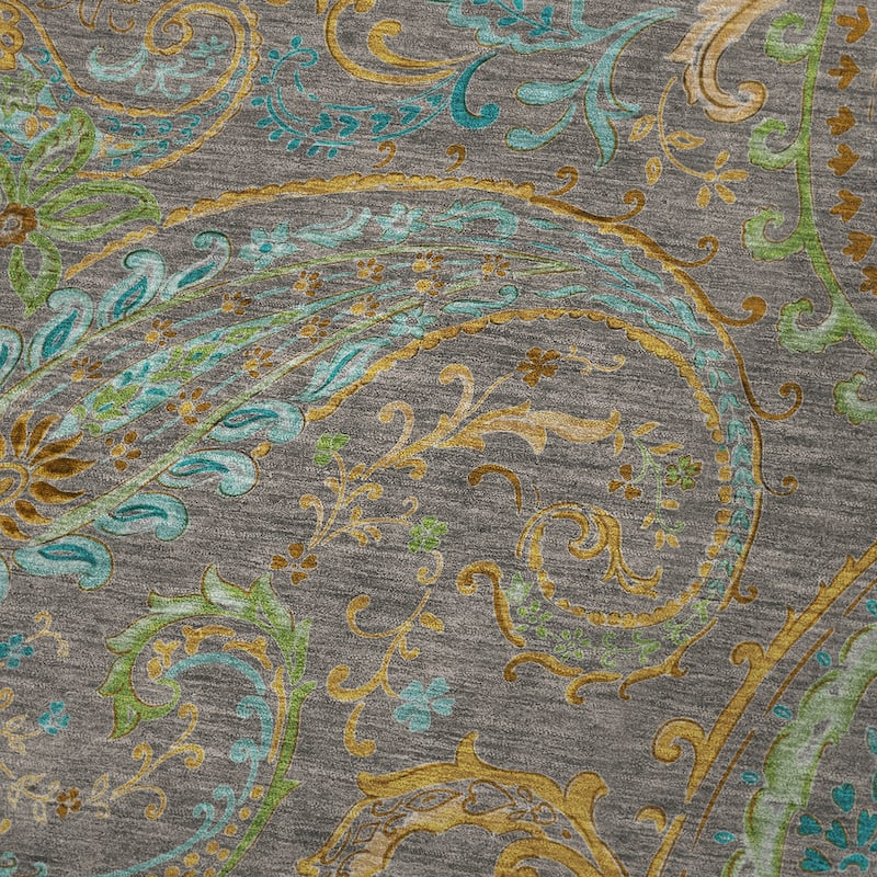 Premium Machine Washable Paisley Sherpa Throw Blanket