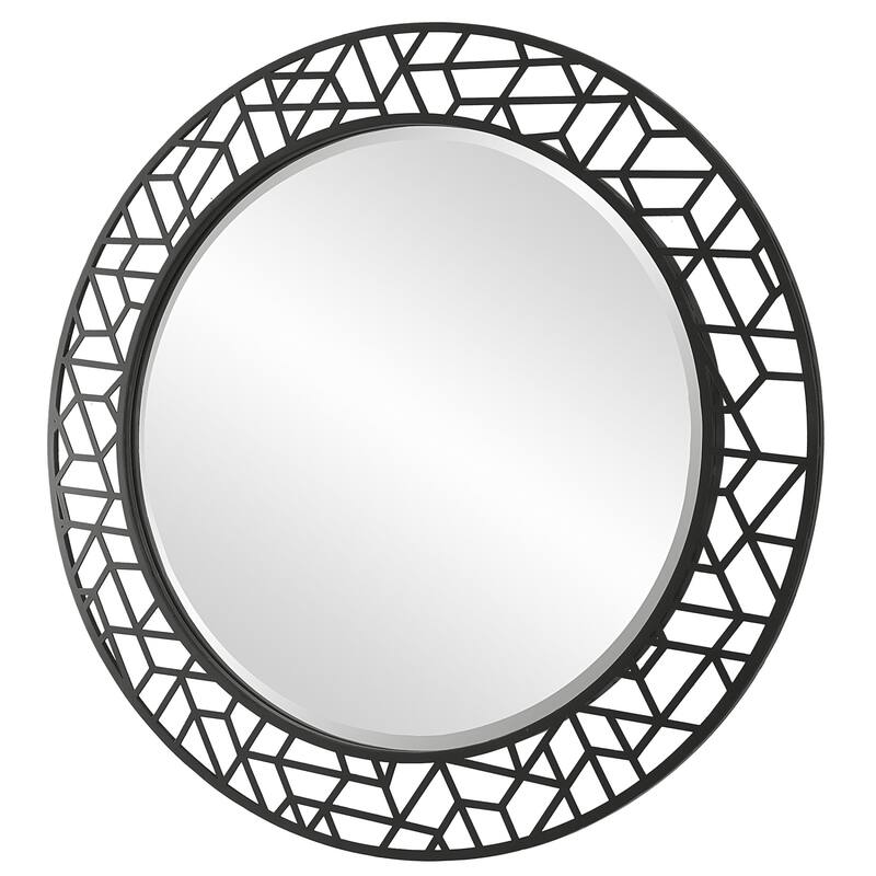 Uttermost 09907 Mosaic 40" Diameter Circular Framed Bathroom Mirror