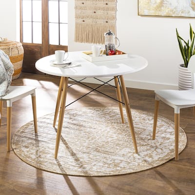 Livabliss Eagean Updated Traditional Medallion Indoor / OutdoorArea Rug