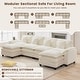 preview thumbnail 42 of 109, Modular Cloud Chenille Sectional Sofa with Ottomans, Deep Seat Convertible L-Shaped or U-Shaped Couch
