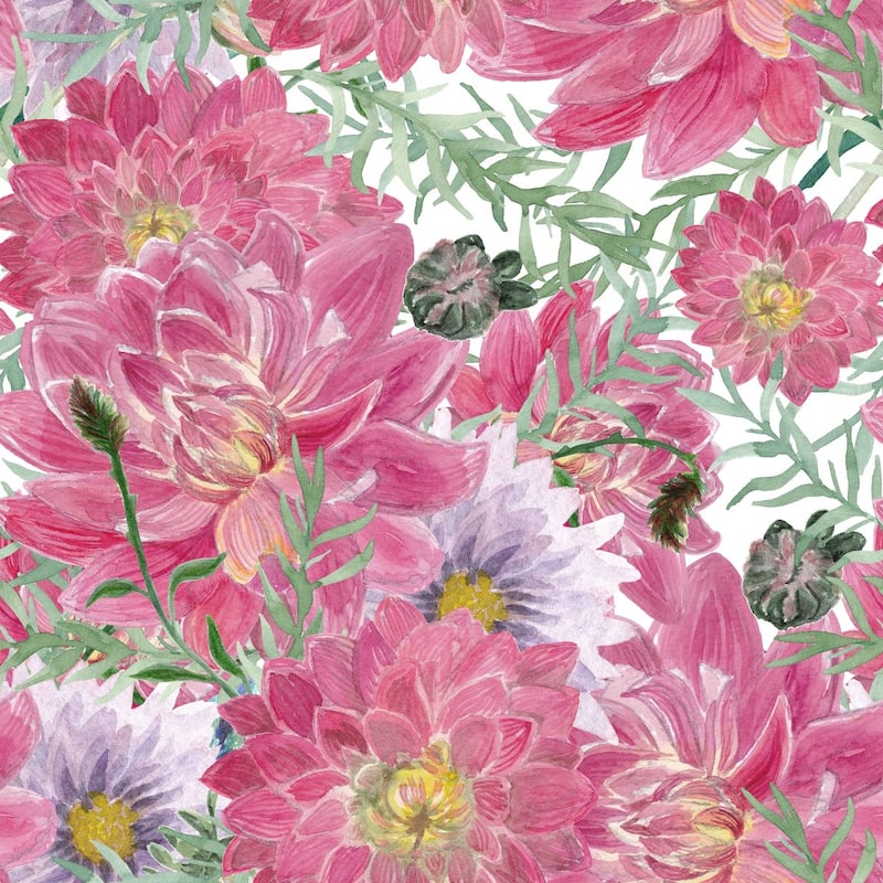 Pink Large Flowers Wallpaper Peel and Stick and Prepasted - Bed Bath ...
