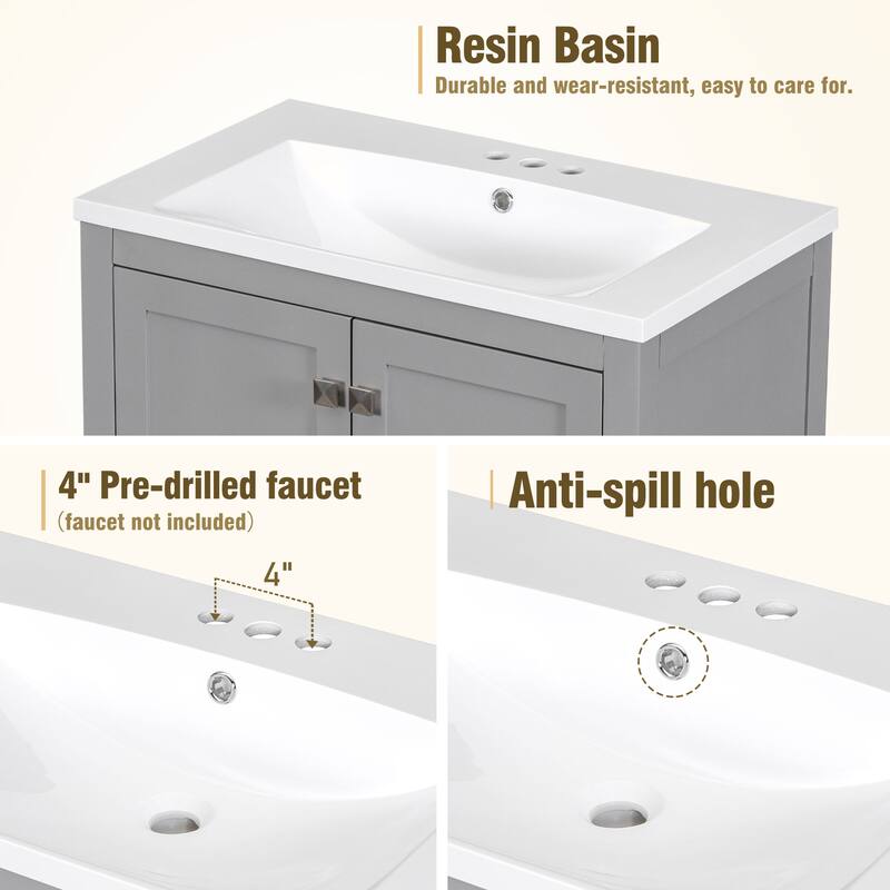 30"Bathroom Vanity with Single Sink
