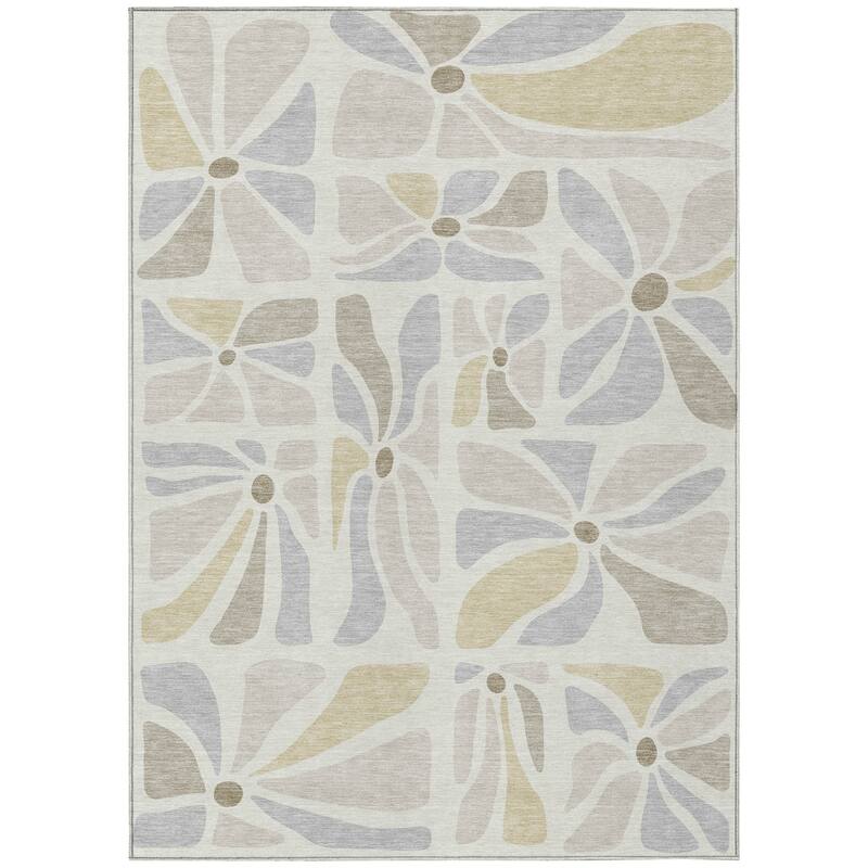 Machine Washable Indoor/ Outdoor Modern Gilcrest Chantille Rug
