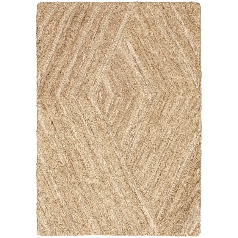 Nourison Graceful Indoor only Geometric Wool Area Rug - 3' 9" x 5' 9" - Taupe