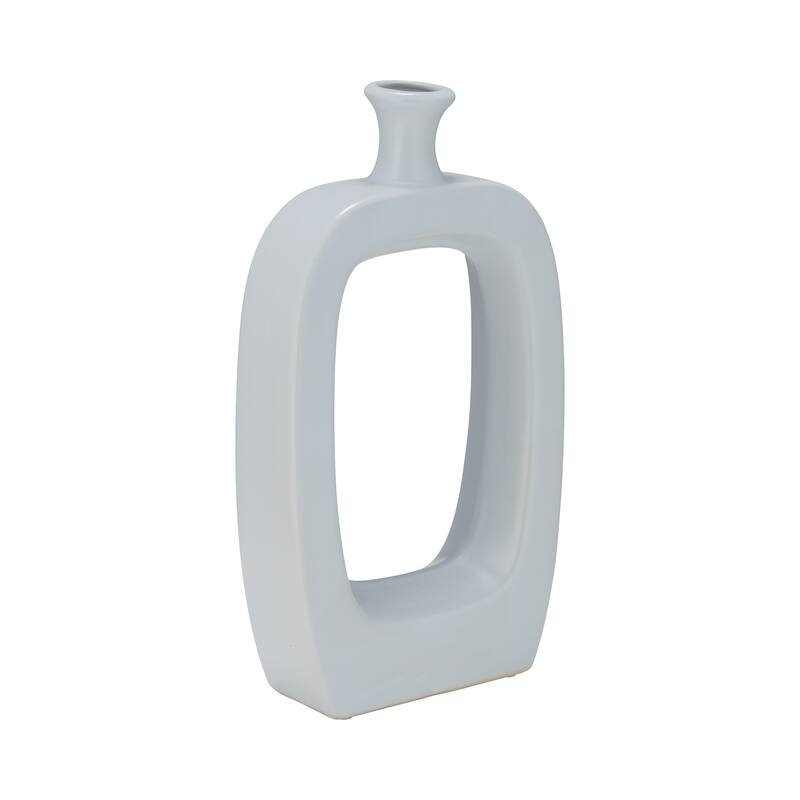 Sagebrook Home Modern Coastal Cut Out Ceramic Bud Vase
