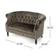 preview thumbnail 55 of 54, Milani Velvet Tufted Scroll Arm Loveseat by Christopher Knight Home