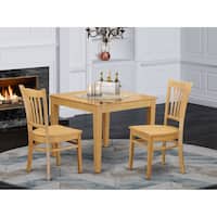 Shop Oxgr3 W 3 Piece Breakfast Nook Table And 2 Wood Dining Room