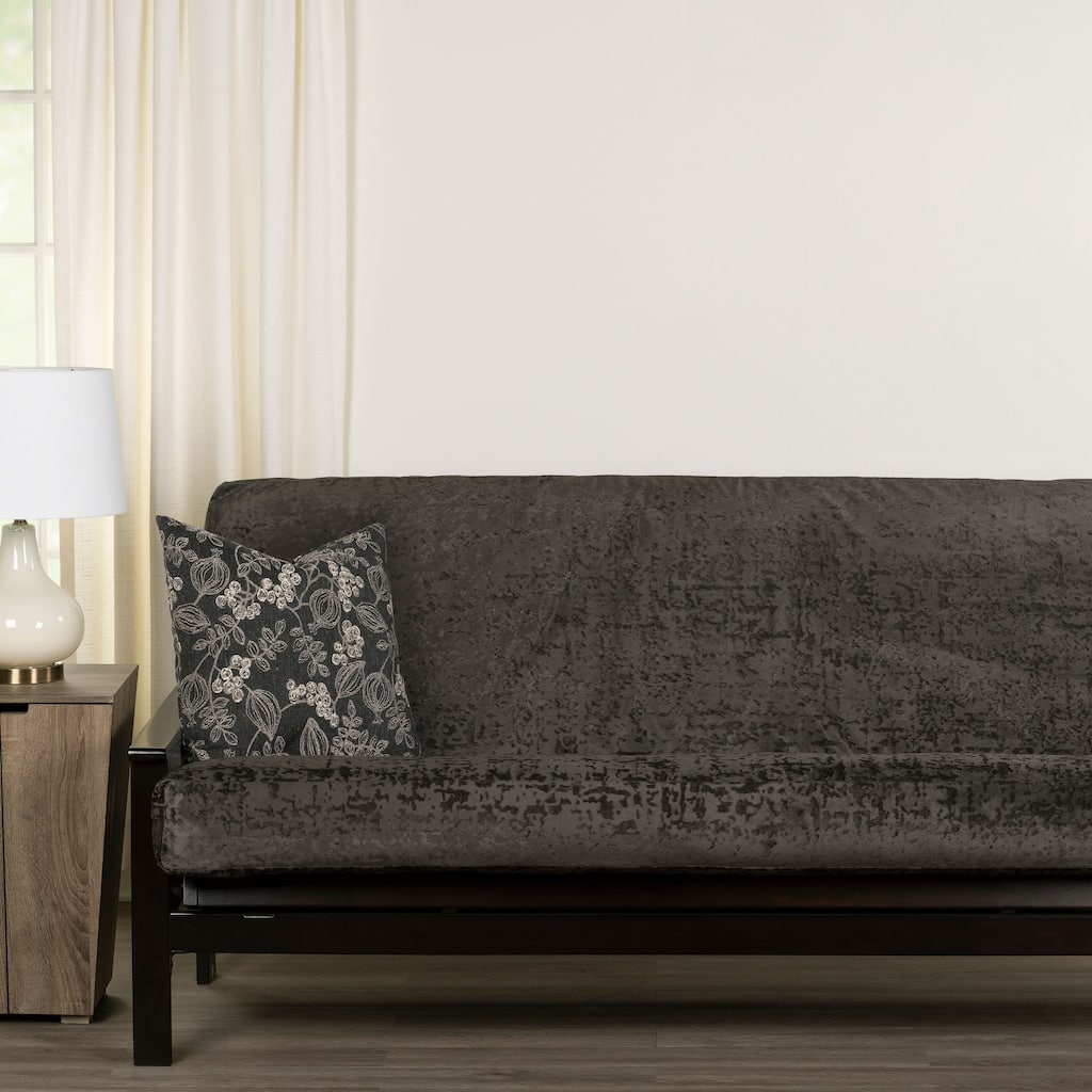 High Society Crushed-Velvet Full Size Futon Cover