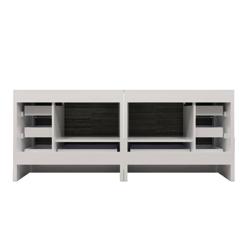Dove 84'' Freestanding Vanity with Double Reinforced Acrylic Sink