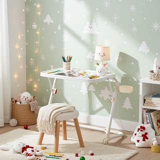 Adjustable Height Kids Writing Desk Durable, Ergonomic Study Table for Children Safe, Easy Clean & Space Saving, Black