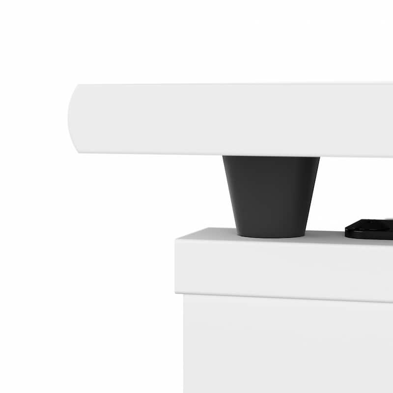 72W 3-position L-shaped Sit to Stand Desk with Hutch by Bush Furniture