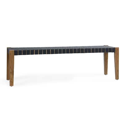Classic Home Orlando 62" Oak Wood Charcoal Bench