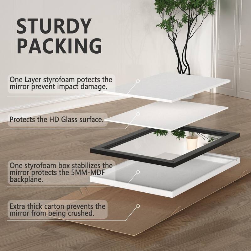 Rural Style Wall Mirrors Farmhouse Bathroom Mirrors Barn Mirror Vanity Mirror with Wood Framed(1 Piece)