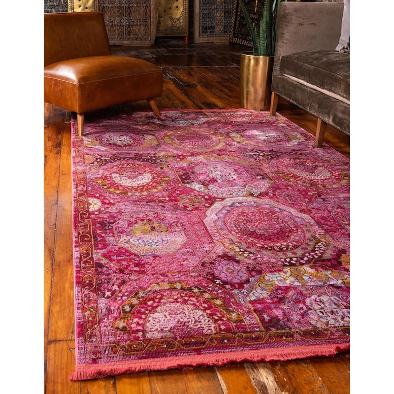 Transitional Samana Collection Area Rug - 7'x10' - Pink