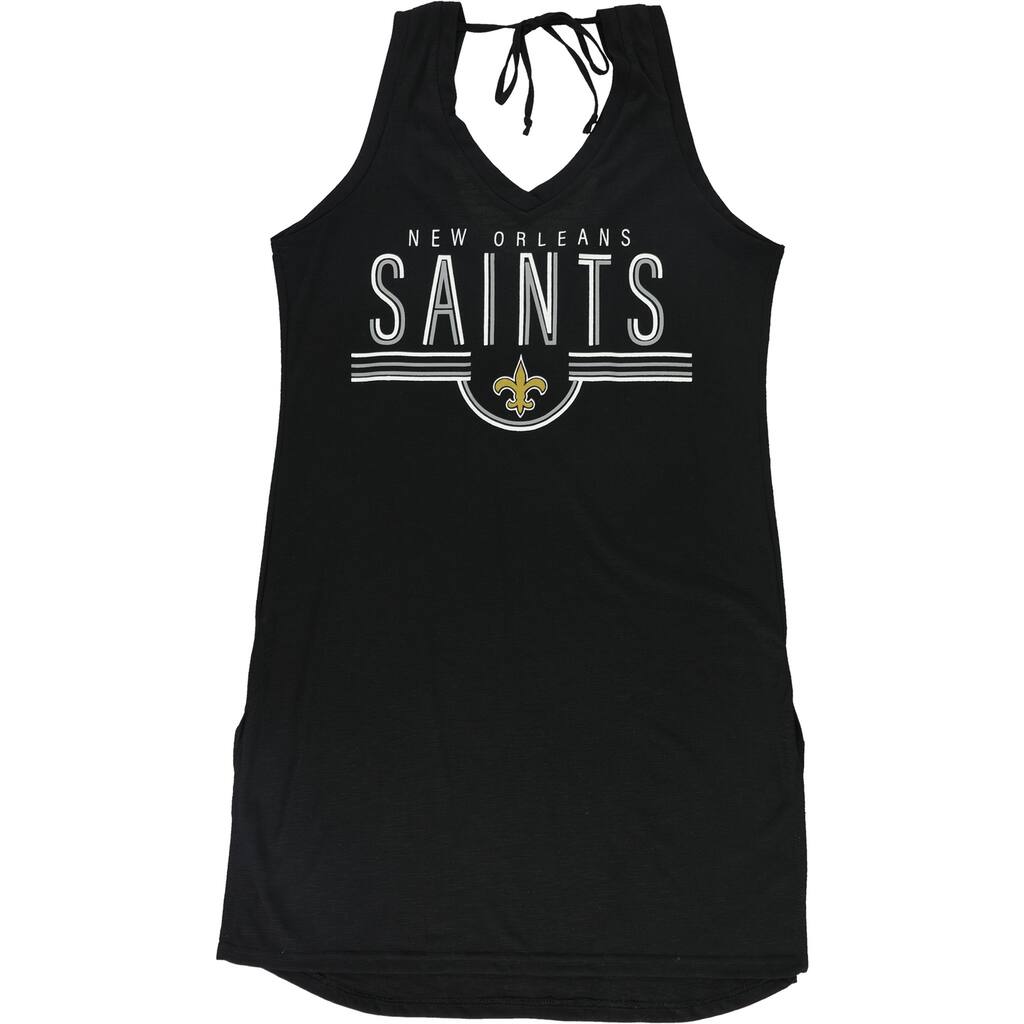 G-III Sports Womens New Orleans Saints Cover-Up Swimsuit,, Black, Small