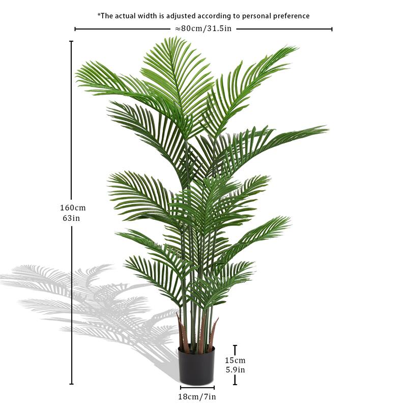 2-Pack 5.2FT Artificial Areca Palm Plants