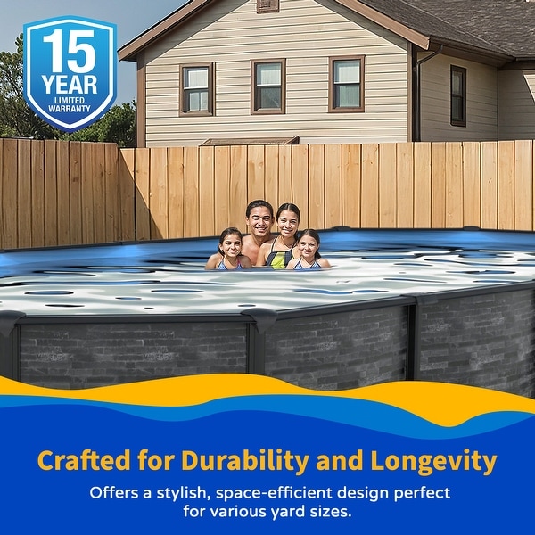 Blue Wave Marbella 52-in Deep Steel Wall Above Ground Swimming