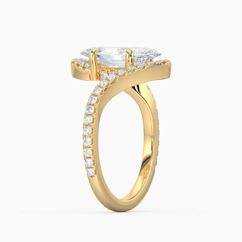 Auriya 14k Gold Marquise Lab Grown Diamond Bypass Engagement Ring 1.00 to 5.00 ct. tw. (F-G, VS)