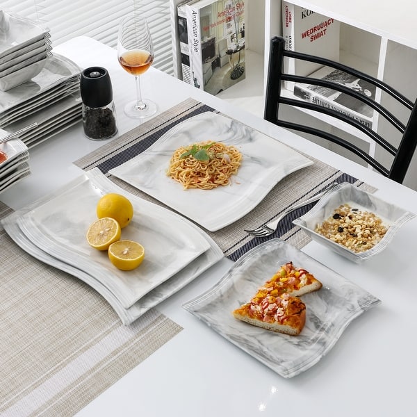 Malacasa Flora Porcelain Dinnerware Set Service For 6 Overstock 31648150