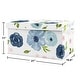 preview thumbnail 2 of 2, Navy Blue Watercolor Floral Collection Girl Kids Fabric Toy Bin Storage - Blush Pink, Green and White Shabby Chic Rose Flower