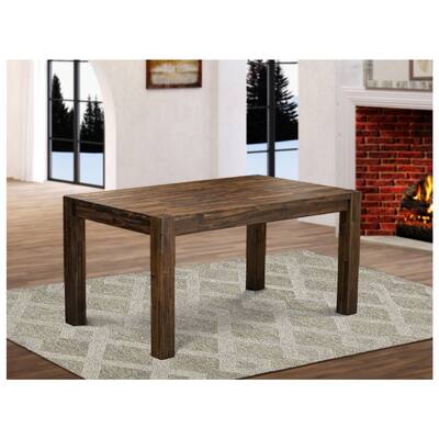 Rectangular Dining Table - Wood Table with Wooden Legs - Distressed Finish - Dinette Table for Kitchen or Dining Room - 60