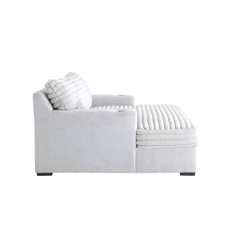 Woodhaven Furniture Studio Cord Oversized Lounger