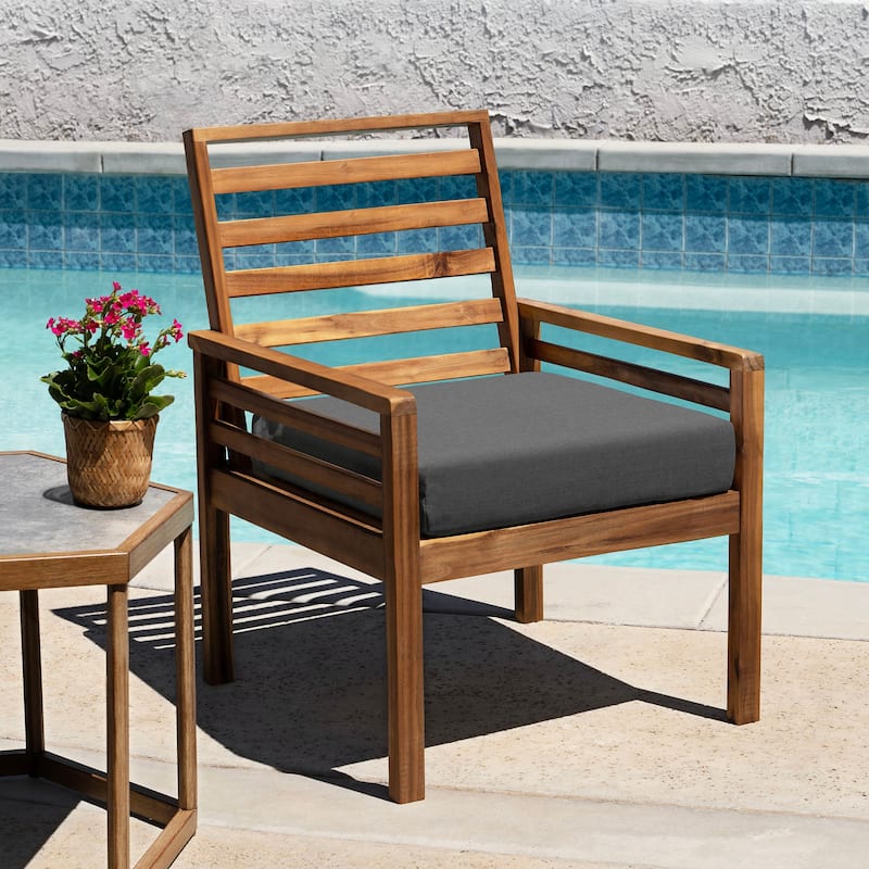 Outdoor Premium Dining Seat Cushion (2-Pack) - 20" wide x 20" deep x 4" thick