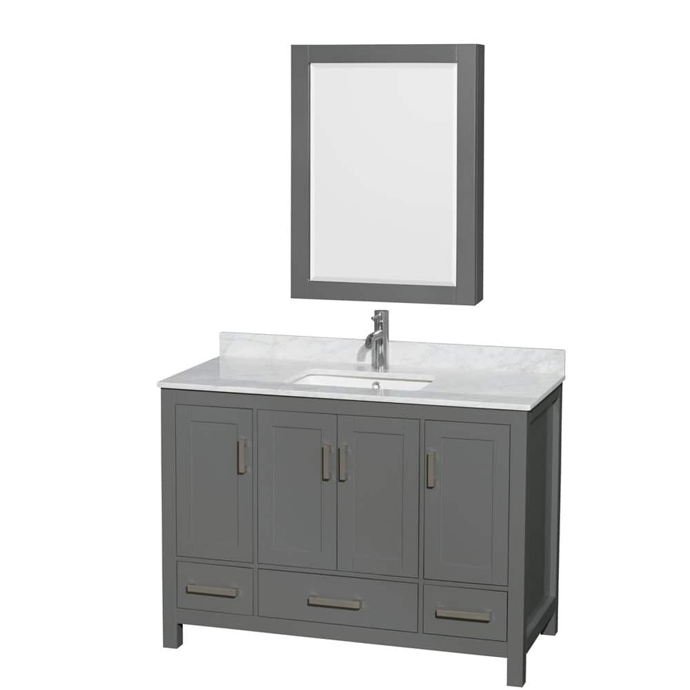 Wyndham Collection WCS141448SUNSMED Sheffield 48" Freestanding Single