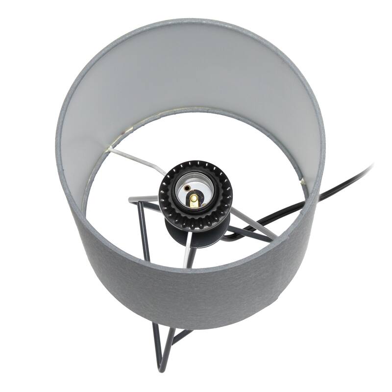 13.5 in. Gold Finish Table Lamp with White Shade, Sturdy Table Lamp for Living Rooms and Bedrooms