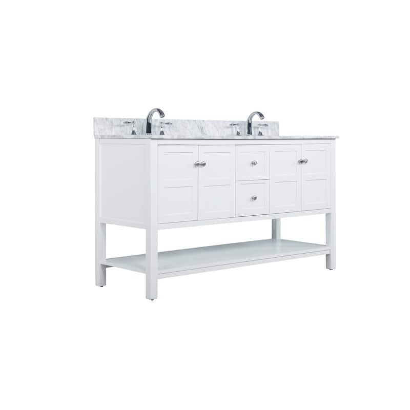 Modern 60" Double Bathroom Vanity Sink - 60"x21.5"x35"