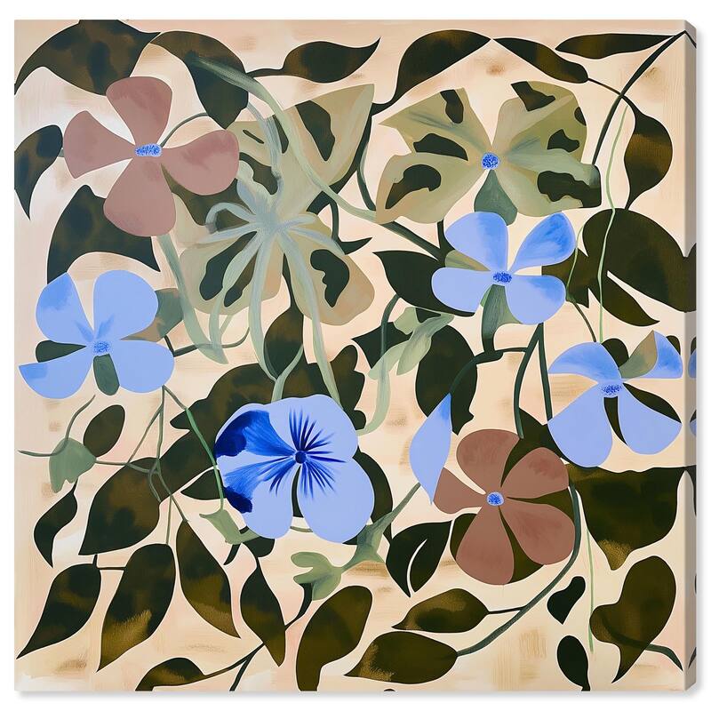 Rhythmic Blooms Canvas by Art Remedy, Gallery Wrapped - 12" x 12"