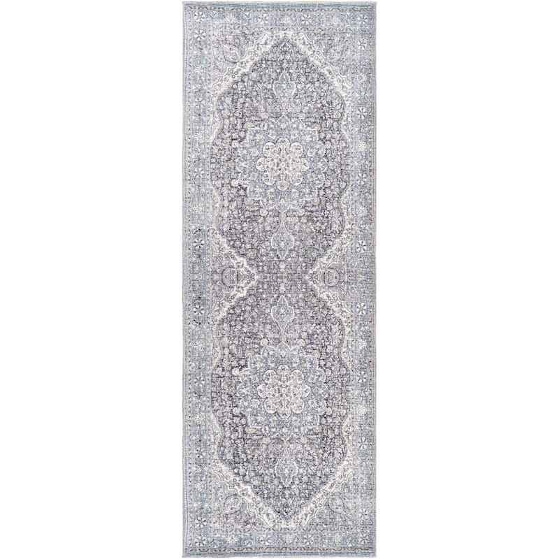 Livabliss Traditional Colin Medallion Washable Area Rug