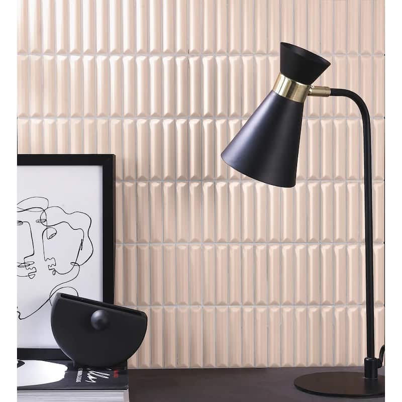 Hashi 4" x 12 Fluted Kit Kat Glossy Italian Wall Tile