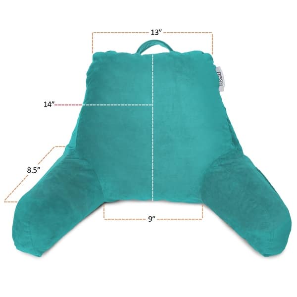 dimension image slide 42 of 62, Nestl Memory Foam Reading Pillow with Backrest, Arms and Pockets