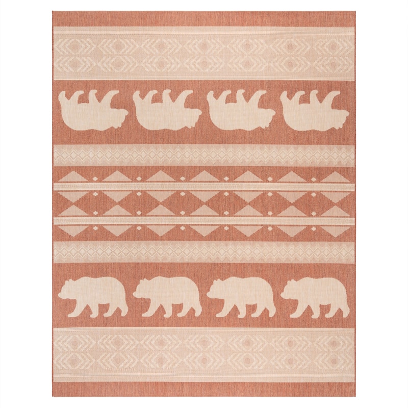 Gertmenian Solterra Modern Casual Lodge Weather Resistant Polypropylene Flatweave Indoor/ Outdoor Area Rug Collection - Timberline Terra - 8'9"x13'1"