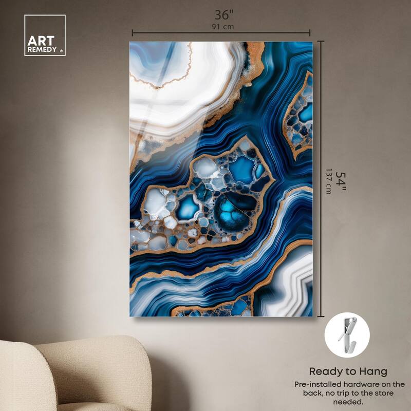 Azure Alveoli I Acrylic by Art Remedy, Ready to Hang