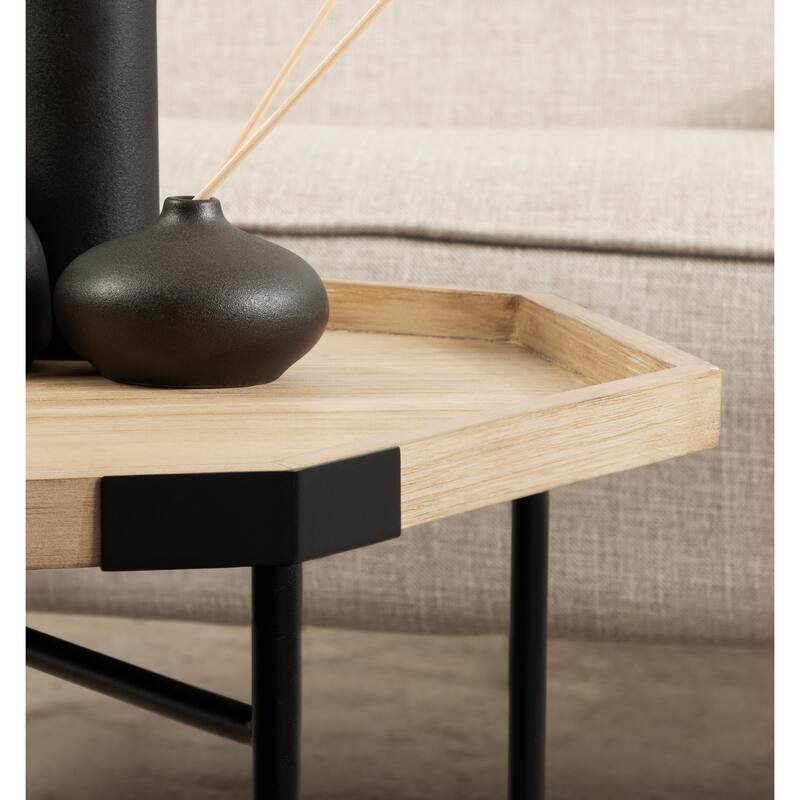 Kate and Laurel Occonor Octagon Wood Coffee Table