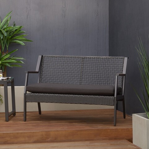 Calvin 46.5" Love Seat in Black by Real Flame