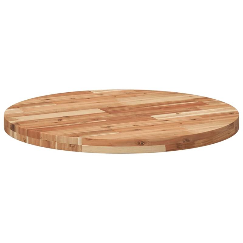 vidaXL Table Top Natural wood Solid Acacia wood - 27.6 in diameter round tabletop