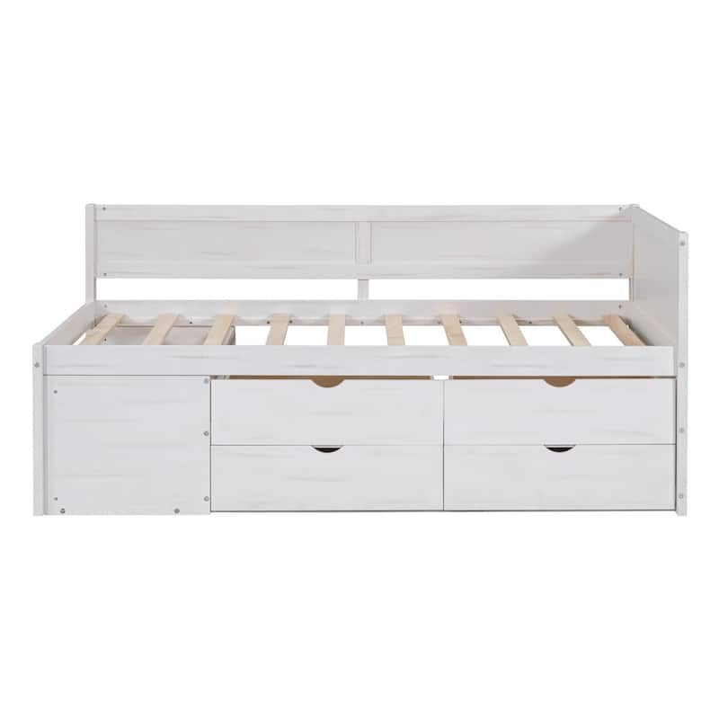 Merax Twin Size Daybed with Drawers and Shelves