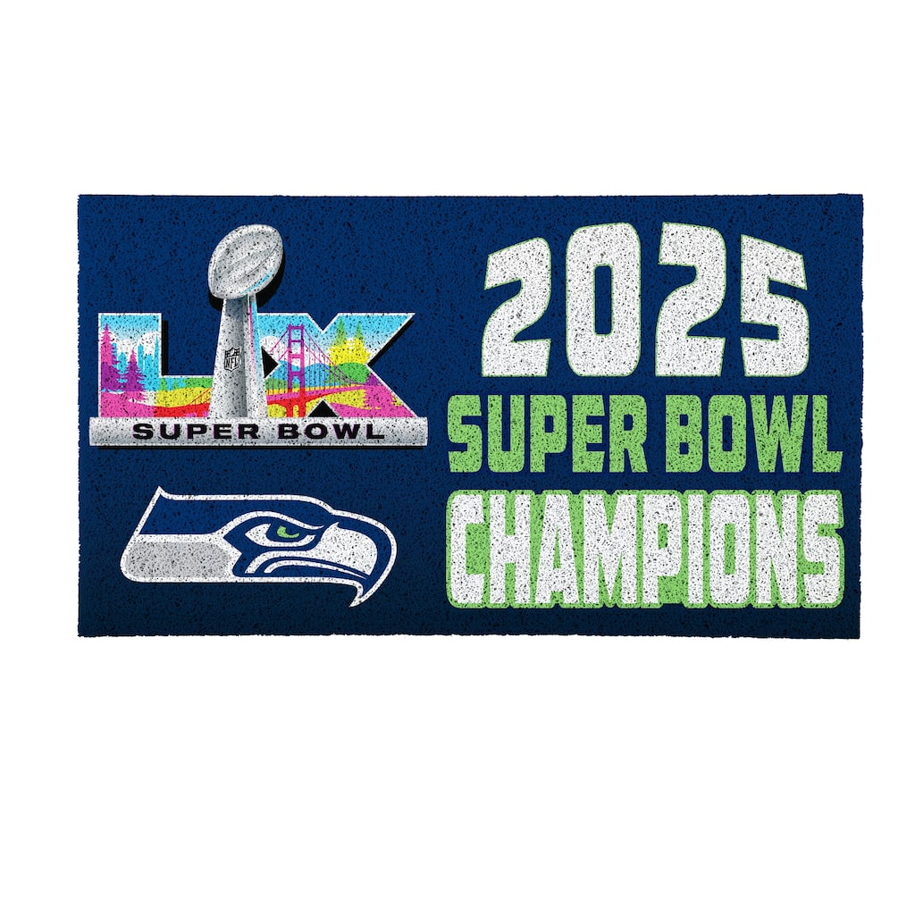 28 in. x 16 in. Seattle Seahawks Super Bowl 60 Turf Door Mat